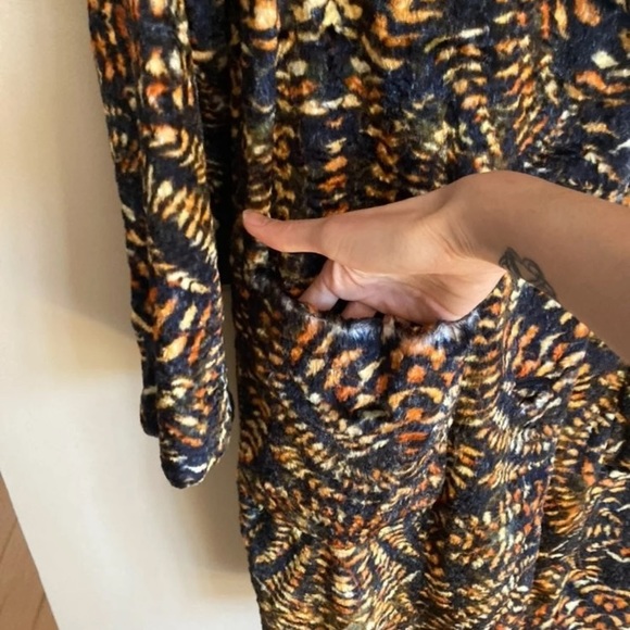 Free People Retro Print Faux Fur Coat - Picture 6 of 8